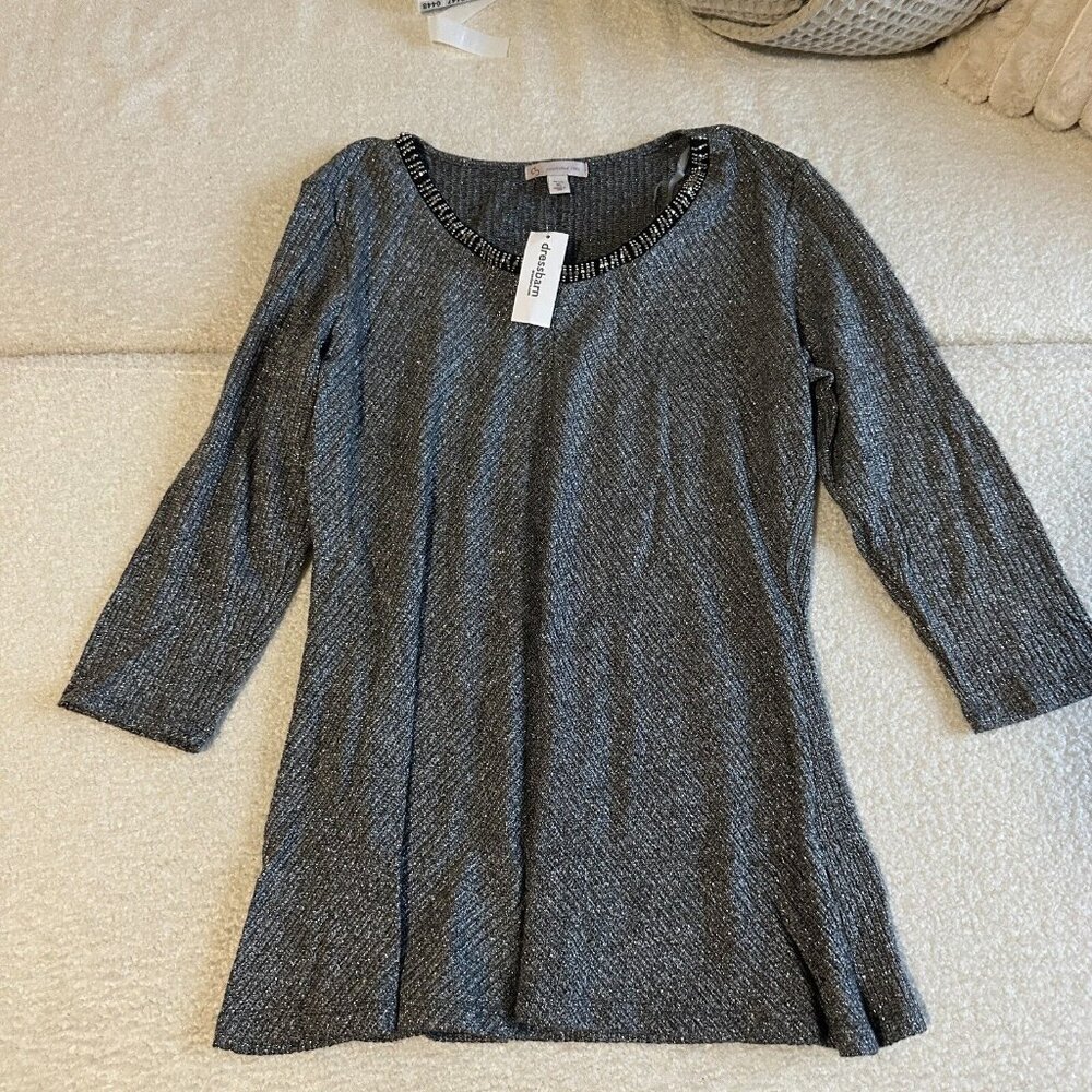 DB Established XL Women’s Long Sleeve Black Top – Stylish & Comfortable Essentia